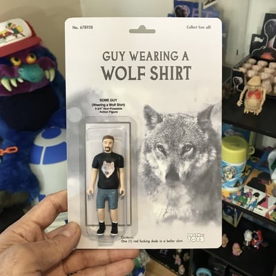 Guy in wolf shirt figure (one of a kind)