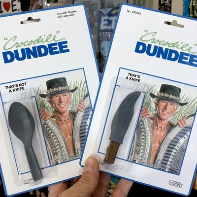Set of 2 crocodile dundee toys