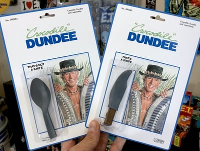 Set of 2 Crocodile Dundee Toys