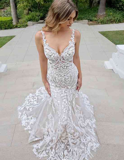 Mermaid Wedding Dresses Bridal Gown with Appliques