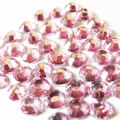 1000 pretty pink rhinestones flatback ss12 (3mm)