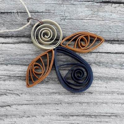 Petite angel ornament dark blue