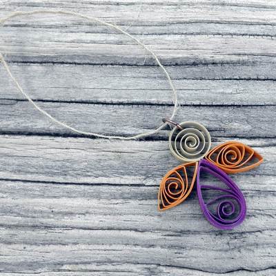 Petite angel ornament purple