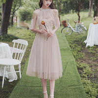 Cute tulle lace short prom dress party dress - Thumbnail 4