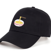 RAMEN BASEBALL CAP IN BLACK - Thumbnail 2