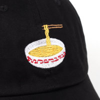 RAMEN BASEBALL CAP IN BLACK - Thumbnail 4