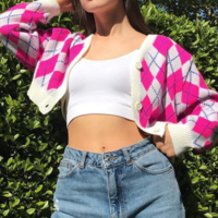 PINK DIAMOND CARDIGAN - Thumbnail 2