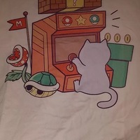 Cute Pink Cat Arcade Cartoon Graphic Casual Short Sleeve Shirt Tee T-shirt E-Girl Kawaii Korean Japanese Harajuku Chinese Retro Streetwear Aesthetic - Thumbnail 3