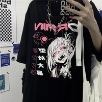 Cute Japanese Girl Punk Goth Print Graphic Casual Short Sleeve Shirt Tee T-shirt E-Girl Kawaii Korean Japanese Harajuku Retro Streetwear Aesthetic - Thumbnail 3