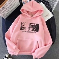 Cute Japanese Horror Punk Goth Cartoon Print Casual Sweatshirt Hoodie Pullover E-Girl Kawaii Korean Japanese Harajuku Retro Streetwear Aesthetic - Thumbnail 2