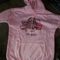 Cute Cat Game Pink Oversized Cartoon Print Casual Sweatshirt Hoodie Pullover E-Girl Kawaii Korean Japanese Harajuku Retro Streetwear Aesthetic - Thumbnail 3