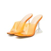 High Heels Sandals Head Transparent PVC Large Size G6852 - Thumbnail 2