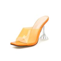 High Heels Sandals Head Transparent PVC Large Size G6852 - Thumbnail 1