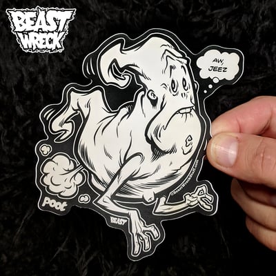 Fart ghost sticker