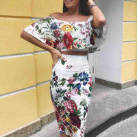 Women Sexy Print Two-piece Set - Thumbnail 1