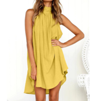 Round Neck Women'S Sleeveless Dress - Thumbnail 1