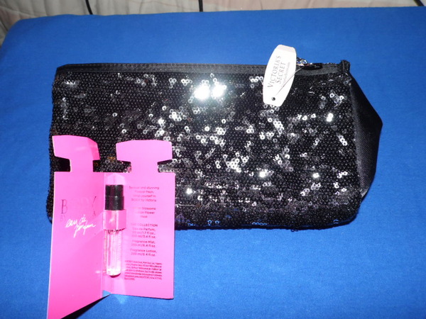 Victoria's Secret Black Sequin Clutch, NWT