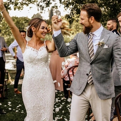 Sweetheart spaghetti straps lace mermaid wedding dresses romantic bridal dresses - Thumbnail 4