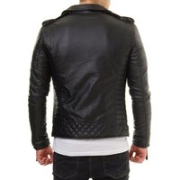 Men Ghost rider leather jacket, Men real leather jacket,Men biker leather jacket - Thumbnail 2