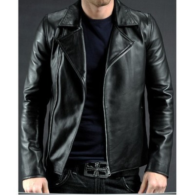 Men Ghost rider leather jacket, Men real leather jacket,Men biker leather jacket