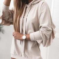 Elegant Women Long Sleeve Hooded Sweater - Thumbnail 1