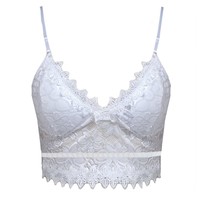 Sexy Lace Triangle Cup Bra Open Back Underwear Tops - Thumbnail 3