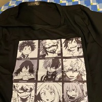 Cute Japanese Anime Print Oversized Short Sleeve Shirt  - Thumbnail 7