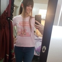 Cute Pink Peach Milk Carton Pastel Print Short Sleeve Shirt Tee T-shirt E-Girl Kawaii Korean Japanese Harajuku Retro Streetwear Aesthetic - Thumbnail 3