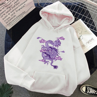 Cute Dragon Embroidery Cartoon Sweater Pullover Hoodie Knit Long Sleeve Sweatshirt E-Girl Kawaii Korean Japanese Harajuku Retro Streetwear Aesthetic - Thumbnail 2