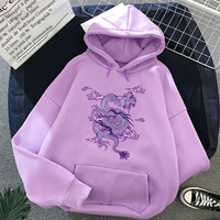 Cute Dragon Embroidery Cartoon Sweater Pullover Hoodie Knit Long Sleeve Sweatshirt E-Girl Kawaii Korean Japanese Harajuku Retro Streetwear Aesthetic - Thumbnail 3