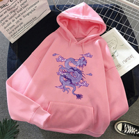 Cute Dragon Embroidery Cartoon Sweater Pullover Hoodie Knit Long Sleeve Sweatshirt E-Girl Kawaii Korean Japanese Harajuku Retro Streetwear Aesthetic - Thumbnail 6