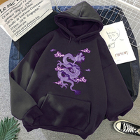 Cute Dragon Embroidery Cartoon Sweater Pullover Hoodie Knit Long Sleeve Sweatshirt E-Girl Kawaii Korean Japanese Harajuku Retro Streetwear Aesthetic - Thumbnail 7