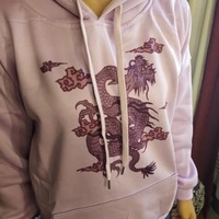 Cute Dragon Embroidery Cartoon Sweater Pullover Hoodie Knit Long Sleeve Sweatshirt E-Girl Kawaii Korean Japanese Harajuku Retro Streetwear Aesthetic - Thumbnail 8