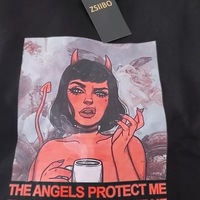 Cute Angel Demon Girl Print Sweater Pullover Hoodie Long Sleeve Top Shirt Sweatshirt E-Girl Kawaii Korean Japanese Harajuku Retro Streetwear Aesthetic - Thumbnail 6