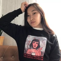 Cute Angel Demon Girl Print Sweater Pullover Hoodie Long Sleeve Top Shirt Sweatshirt E-Girl Kawaii Korean Japanese Harajuku Retro Streetwear Aesthetic - Thumbnail 7