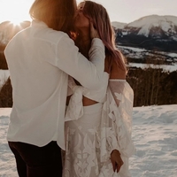 Tulle A-Line 2 Pieces Strapless Wedding Dresses A-line V-Neck Bridal Gowns  - Thumbnail 2