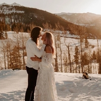 Tulle A-Line 2 Pieces Strapless Wedding Dresses A-line V-Neck Bridal Gowns  - Thumbnail 3