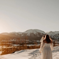 Tulle A-Line 2 Pieces Strapless Wedding Dresses A-line V-Neck Bridal Gowns  - Thumbnail 4