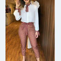 Design Long Sleeve Printed Pants Set - Thumbnail 1