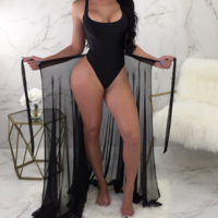 Sexy Swimsuit Gauze Two-Piece Beach Set - Thumbnail 2