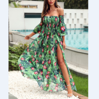 Women'S Sexy One-Shoulder Split High Waist Dress - Thumbnail 1