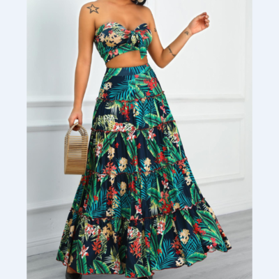 Retro two-piece printing suit - Thumbnail 3