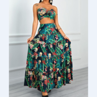 Retro Two-Piece Printing Suit - Thumbnail 1