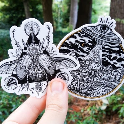 Black & white sticker pack 