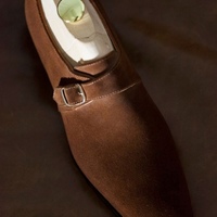 Elegant New Stylish Dark Brown Monk Strap Handmade Office Wear Men's Shoes - Thumbnail 1