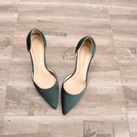 New Satin Hollow Pointed Stiletto Heels Sexy Pumps G5721 - Thumbnail 8