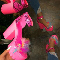 Summer Sandals Sexy Women's Shoes Super High Heel Platform Sandals D5720 - Thumbnail 4