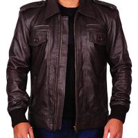 Steve Rogers Locomotive Captain America Real Leather Jacket for Men's Internal Viscose Lining Brown - Thumbnail 5