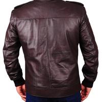 Steve Rogers Locomotive Captain America Real Leather Jacket for Men's Internal Viscose Lining Brown - Thumbnail 6