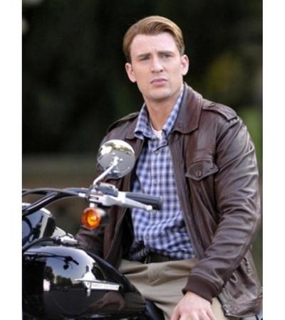 Steve Rogers Locomotive Captain America Real Leather Jacket for Men's Internal Viscose Lining Brown